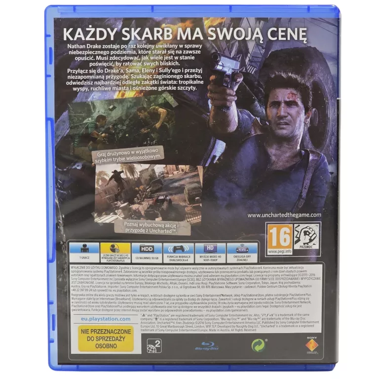 UNCHARTED 4 KRES ZŁODZIEJA PS4