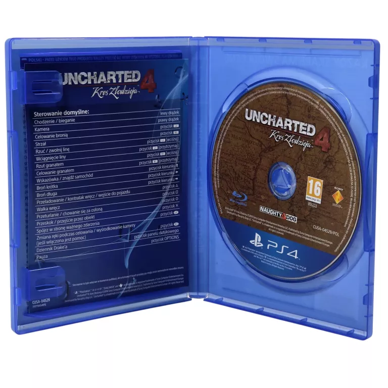 UNCHARTED 4 KRES ZŁODZIEJA PS4