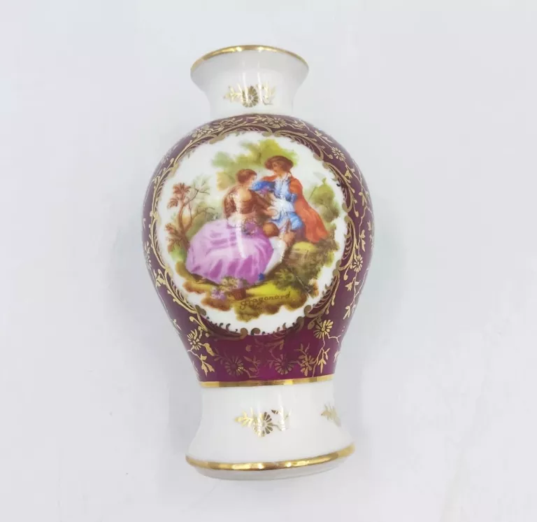 OZDOBNY WAZONIK PORCELANA FRANCUSKA