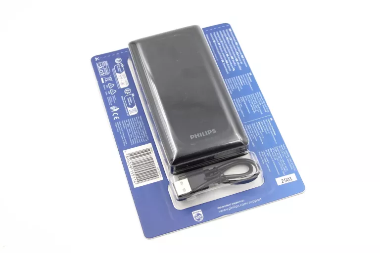 POWERBANK PHILIPS 20000 MAH CZARNY KOMPLET