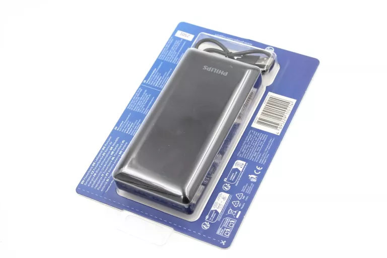 POWERBANK PHILIPS 20000 MAH CZARNY KOMPLET