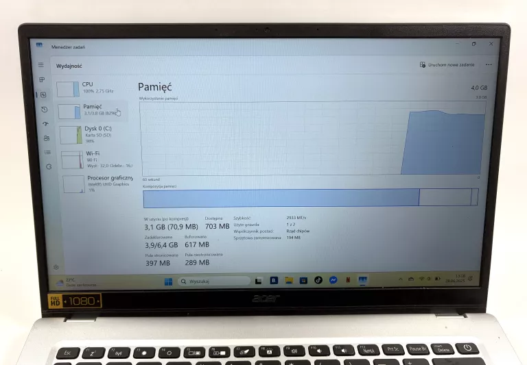 LAPTOP ACER SWIFT SF114-34, WIN 11HOME, INTEL CELERON