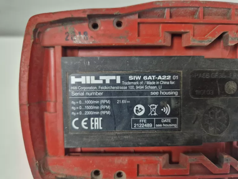 KLUCZ UDAROWY HILTI SIW 6AT-A22 BODY