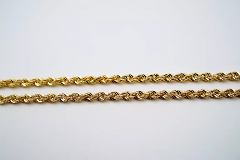 ŚLICZNY ZŁOTY ŁAŃCUSZEK - KORDEL - PR: 585 3.65G 50CM 14K