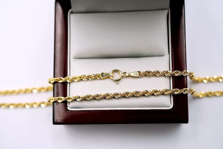 ŚLICZNY ZŁOTY ŁAŃCUSZEK - KORDEL - PR: 585 3.65G 50CM 14K