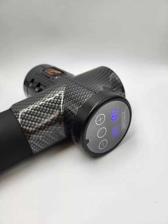 MASAŻER PISTOLET LTC Z 10 KOŃCÓWKAMI CZARNY/KARBON