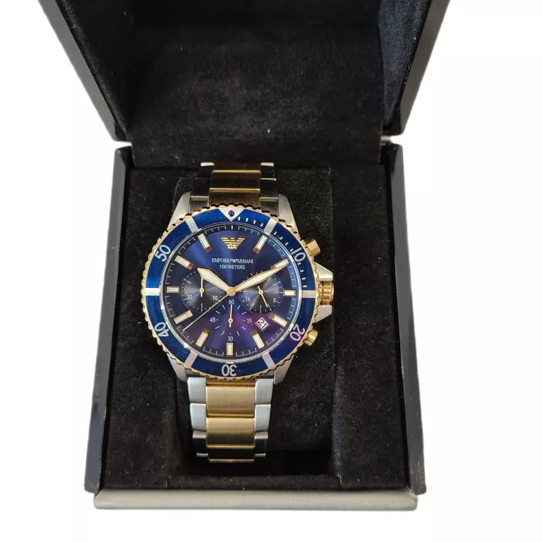 EMPORIO ARMANI ZEGAREK MĘSKI AR11360 SREBRO-ZŁOTY