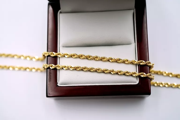 ŚLICZNY ZŁOTY ŁAŃCUSZEK - KORDEL - PR: 585 3.65G 50CM 14K