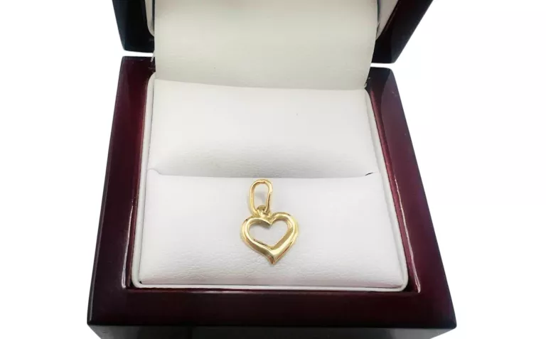 ŚLICZNA ZŁOTA ZAWIESZKA SERCE 585 14 0,28G