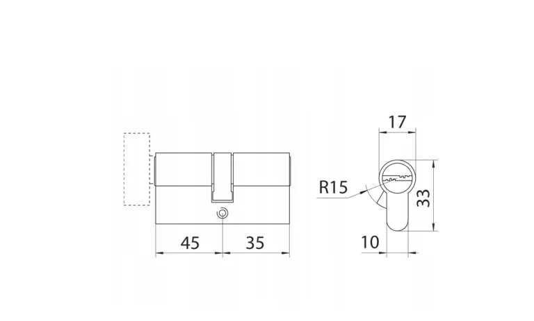 KOMPLET WKŁADEK ABUS D10+KD10NP 45G/35 NIKIEL