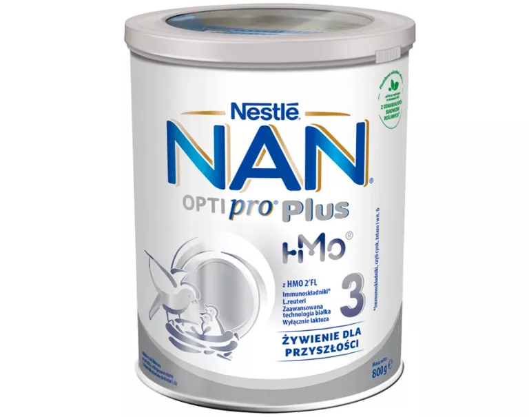 NAN OPTIPRO PLUS 3 HMO PRODUKT NA BAZIE MLEKA DLA MAŁYCH DZIECI 800 G
