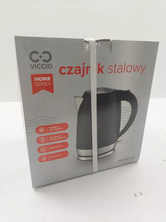 CZAJNIK ELEKTRYCZNY VICCIO FK-1507-2K STALOWY 1,7L