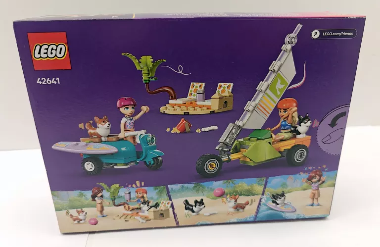 LEGO 42641 FRIENDS - PRZYGODA Z SURFUJĄCYMI PSAMI I SKUTEREM
