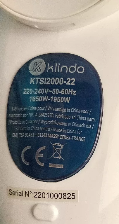 ŻELAZKO PAROWNICA 2W1 KLINDO KTSI2000