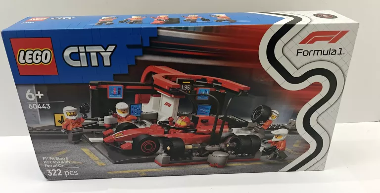 LEGO CITY 60443 PIT STOP CITY 60443 F1 I PERSONEL FERRARI