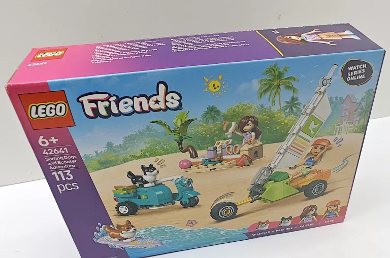 LEGO 42641 FRIENDS - PRZYGODA Z SURFUJĄCYMI PSAMI I SKUTEREM