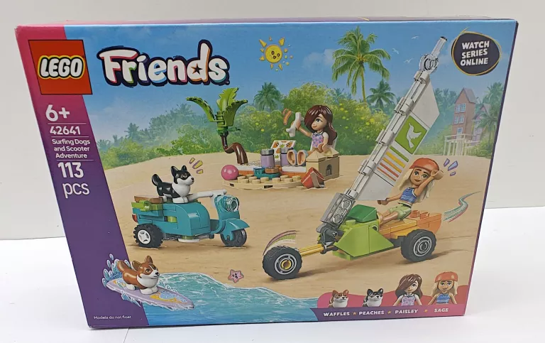 LEGO 42641 FRIENDS - PRZYGODA Z SURFUJĄCYMI PSAMI I SKUTEREM