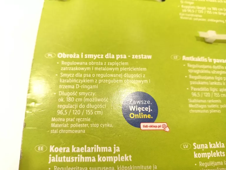 ZOOFARI KOMPLET OBROŻA I SMYCZ DLA PSA, 1 SZTUKA ROZM S