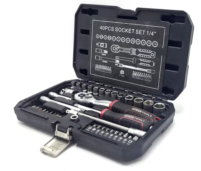 ZESTAW KLUCZY MEEC TOOLS 1/4 40 CZĘŚCI