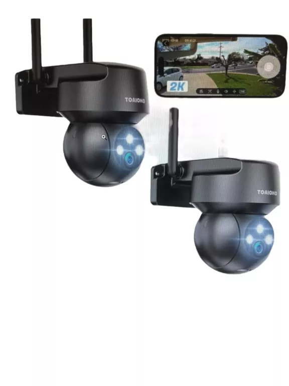 KAMERA IP MONITORING ZEWNĘTRZNY TOAIOHO QB320 ZESTAW 2SZT 2K IP66