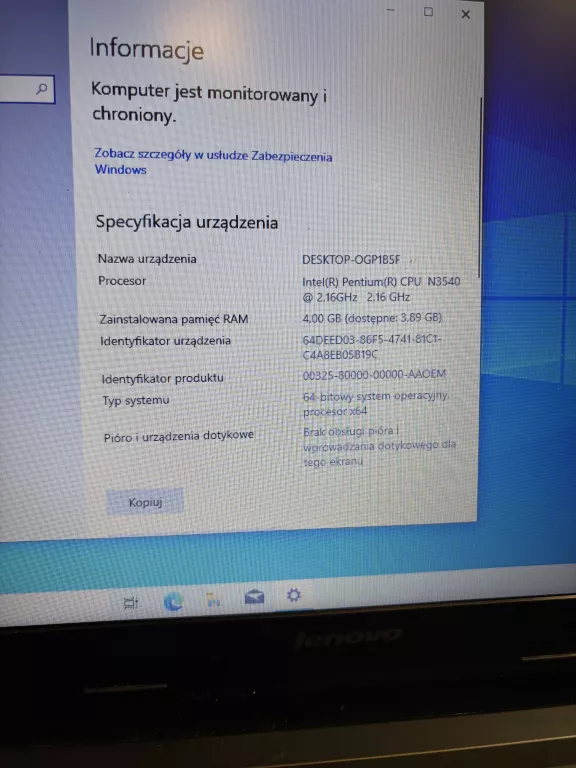 LAPTOP LENOVO G50-30/ZASILACZ
