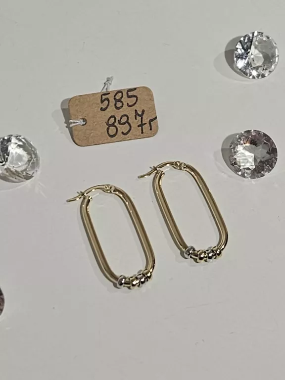 PIĘKNE ZŁOTE KOLCZYKI 585