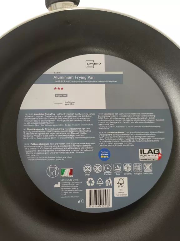 LIVARNO HOME PATELNIA ALUMINIOWA, O 28 CM
