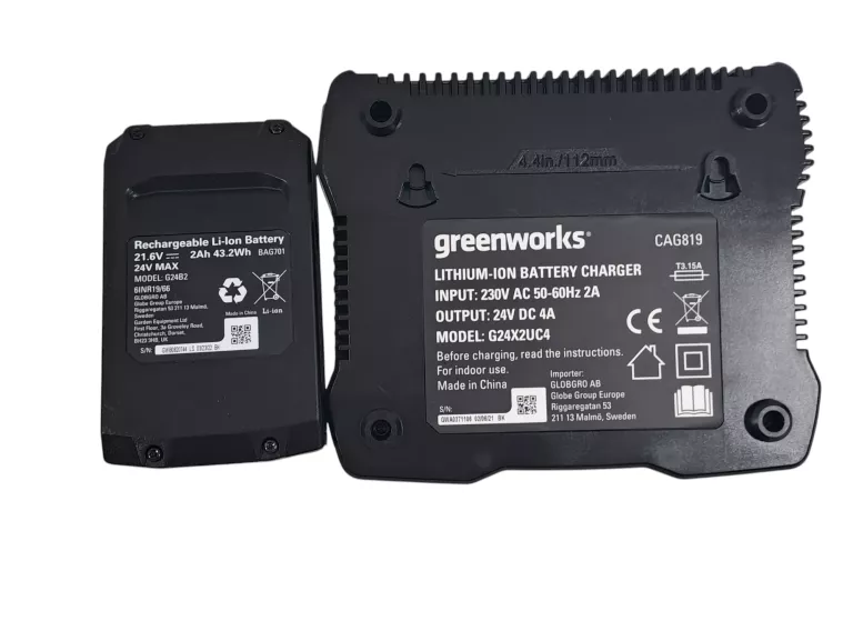 AKUMULATOR Z ŁADOWARKĄ GREENWORKS G24B2/G24X2UC4