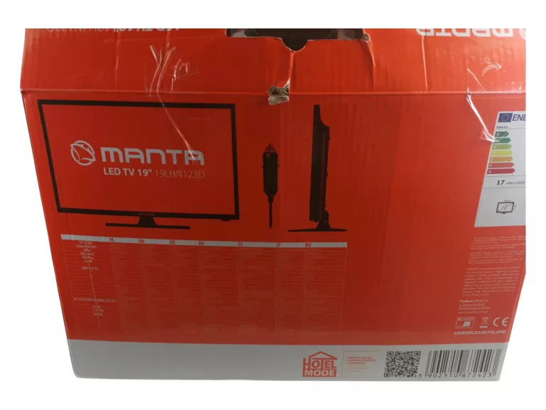 TELEWIZOR LED MANTA TV 19LHN123D 19"