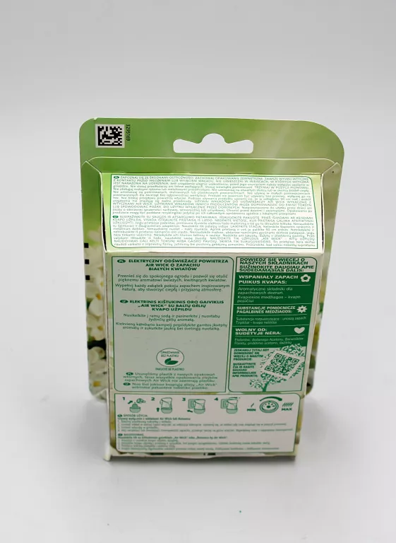 AIR WICK ELEKTRYCZNY ODŚWIEŻACZ POWIETRZA ZAPACH BIAŁE KWIATY KOMPLET 19ML