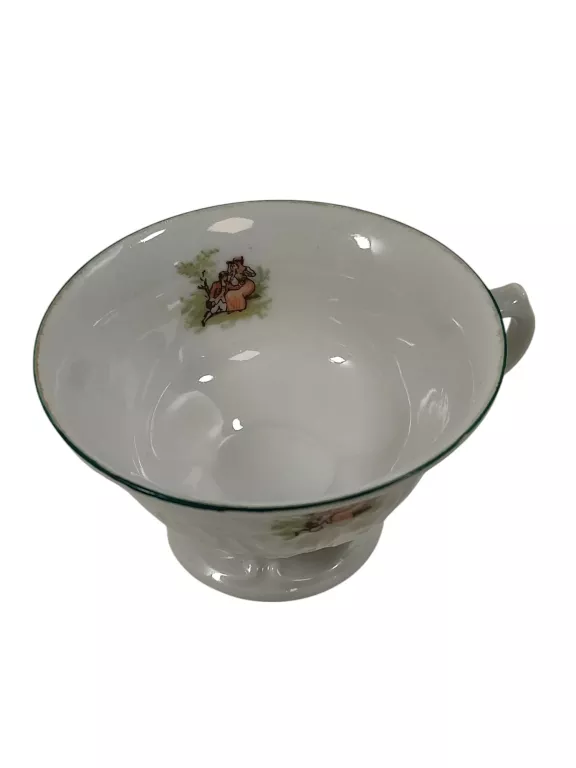 ZESTAW PORCELANY PORCELANA WAŁBRZYCH 6 FILIŻANEK + 6 TALERZYKÓW