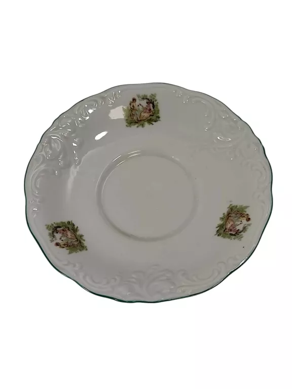 ZESTAW PORCELANY PORCELANA WAŁBRZYCH 6 FILIŻANEK + 6 TALERZYKÓW