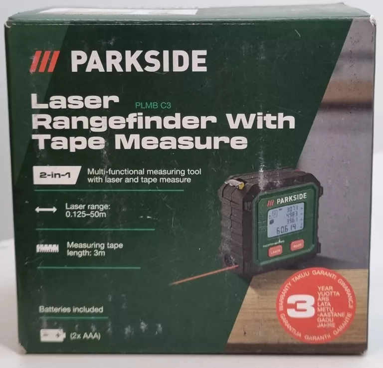 DALMIERZ LASEROWY ZE ZWIJANĄ MIARKĄ PARKSIDE PLMB C3