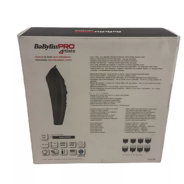 BABYLISS MASZYNKA CLIPER FX3 CZARNA FXX3CBE