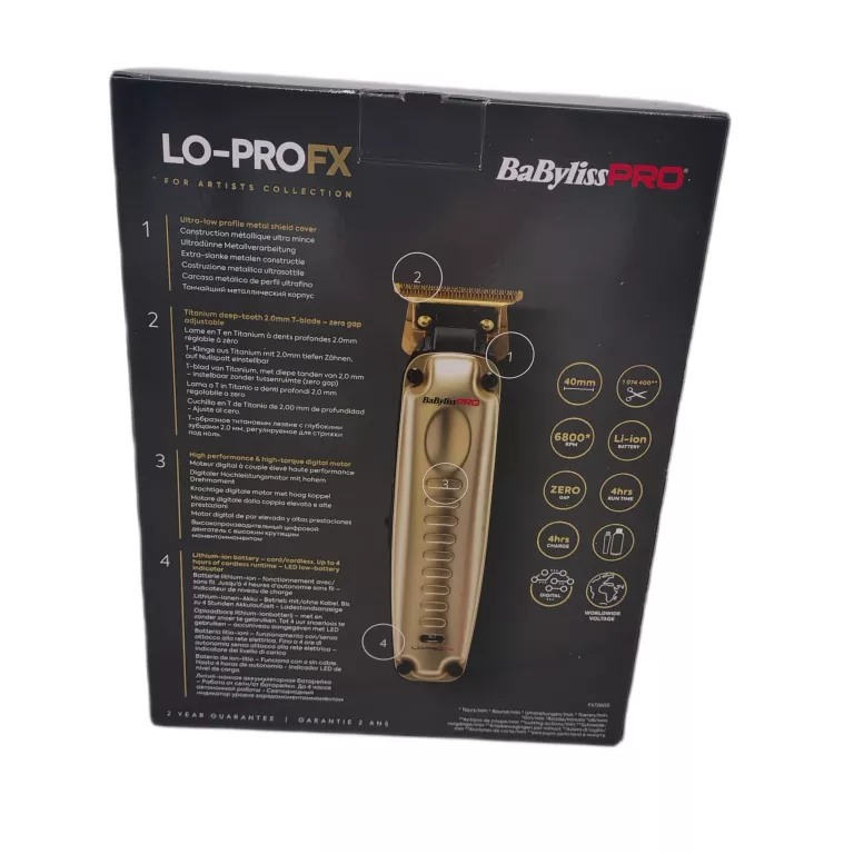 TRYMER DO WŁOSÓW BABYLISS PRO FX726GE GOLD