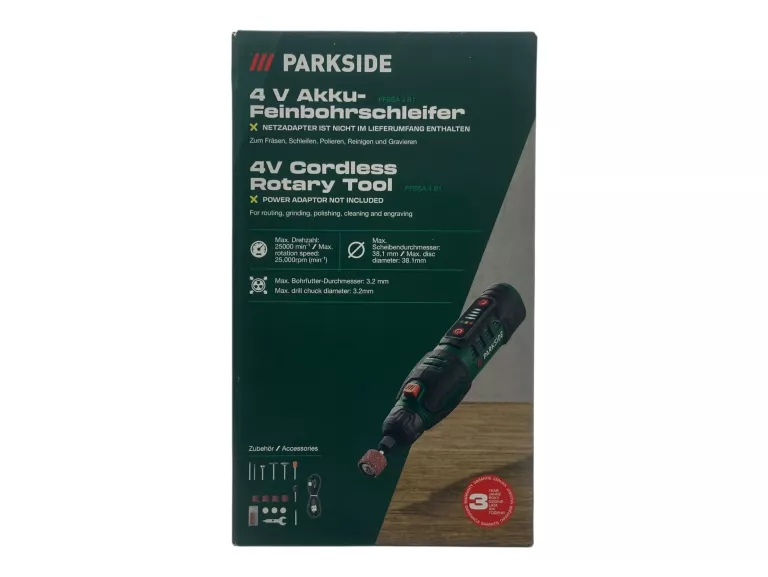 AKUMULATOROWA SZLIFIERKA WIERTARSKA PARKSIDE PFBSA 4 B1