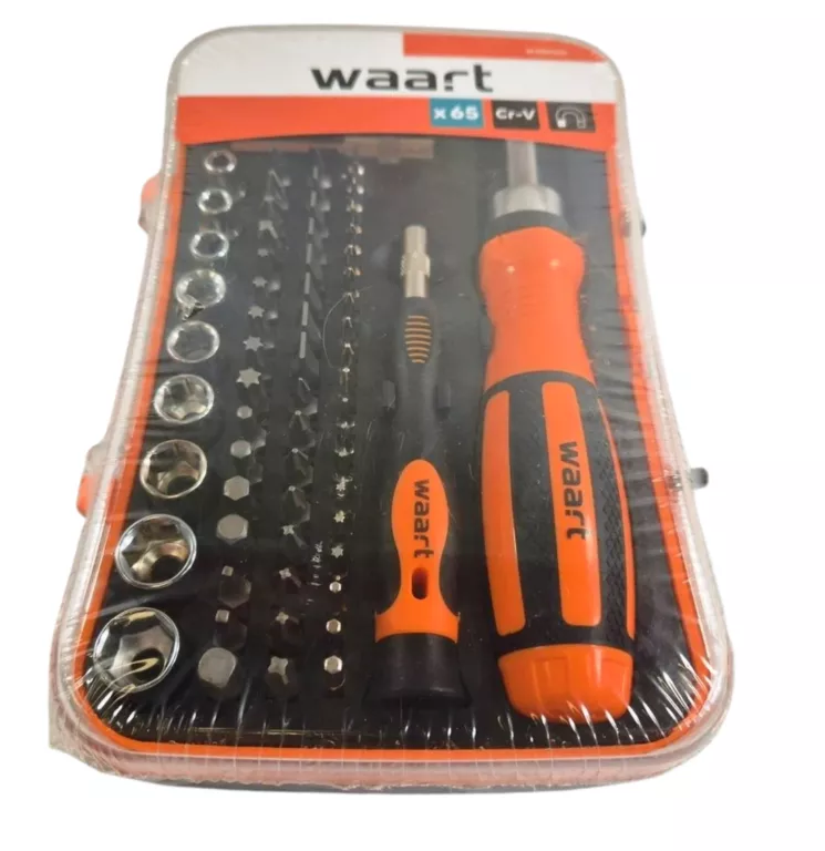 ZESTAW WKRĘTAKÓW Z BITAMI I NASADKAMI 1/4" CRV S2 PH PZ HEX 65 ELEMENTÓW