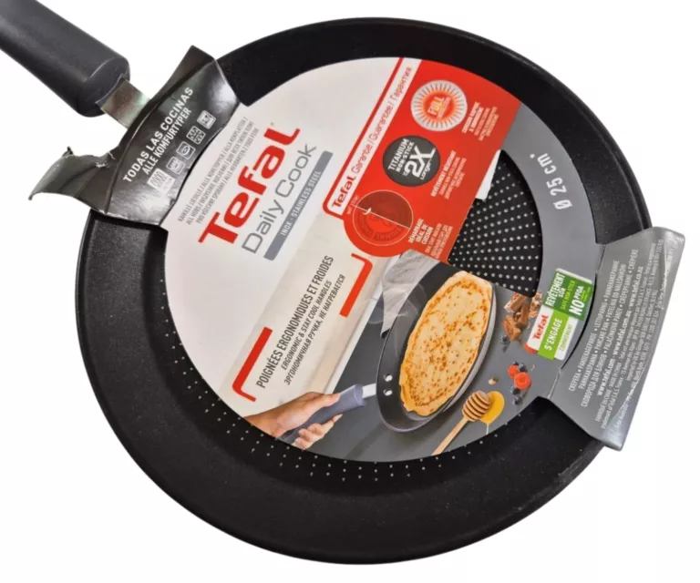 PATELNIA NALEŚNIKOWA TEFAL DAILY 25 TYTANOWA INOX DO NALEŚNIKÓW INDUKCJA