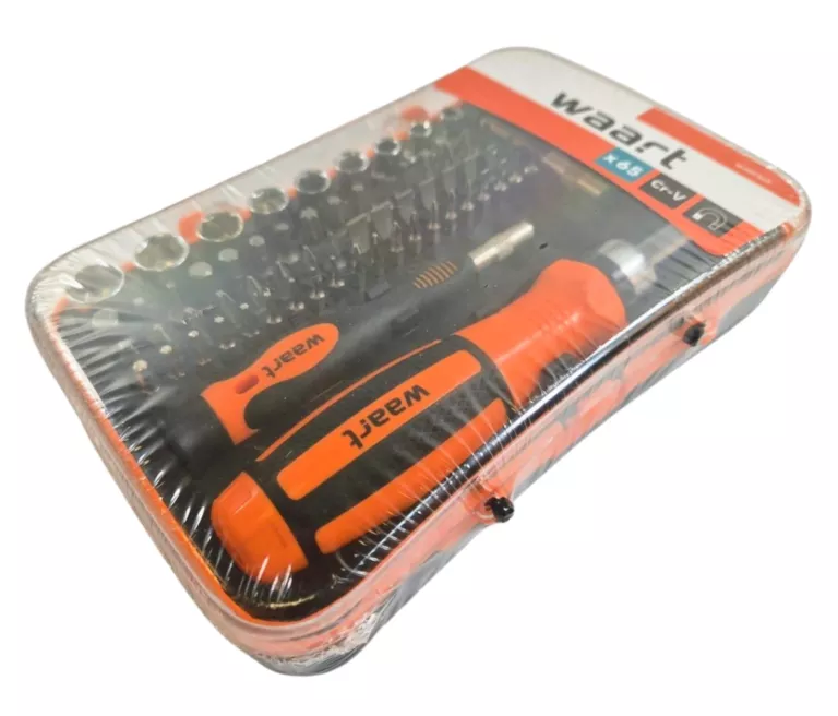ZESTAW WKRĘTAKÓW Z BITAMI I NASADKAMI 1/4" CRV S2 PH PZ HEX 65 ELEMENTÓW