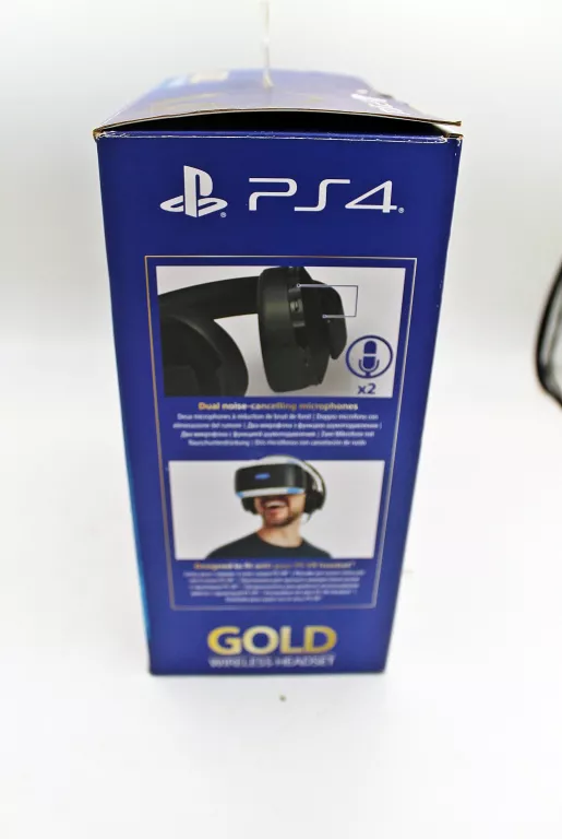 SŁUHCAWKI BEZPRZEWODOWE GOLD WIRELESS HEADSET PS4 BEZ KABLA ŁADUJĄCEGO