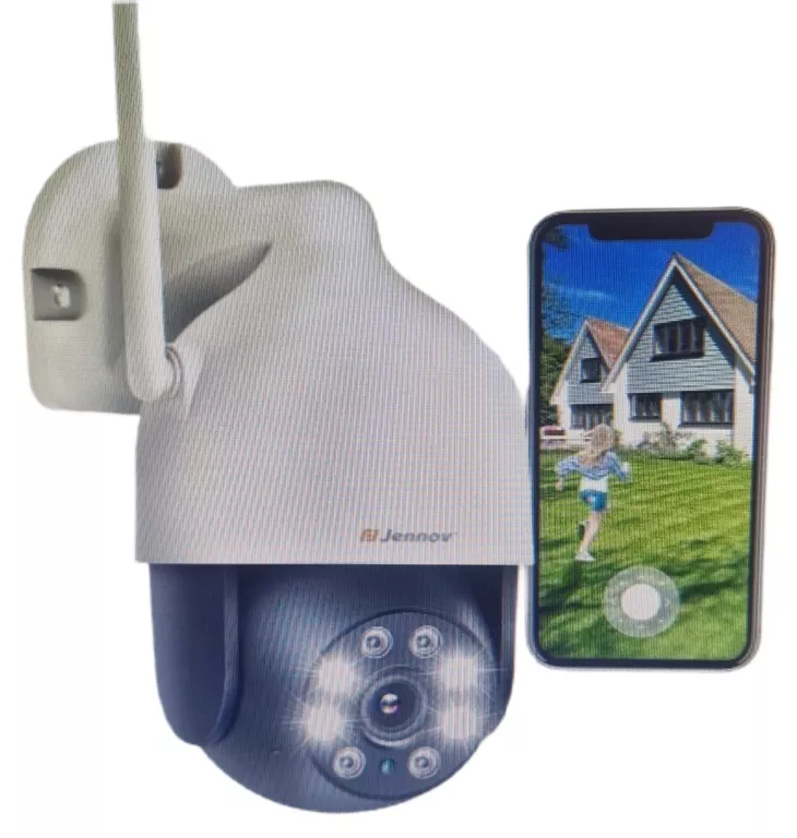 JENNOV HS7002 KAMERA ZEWNĘTRZNA 360° MONITORING MICRO SD IP66 3MP 2K BIAŁA