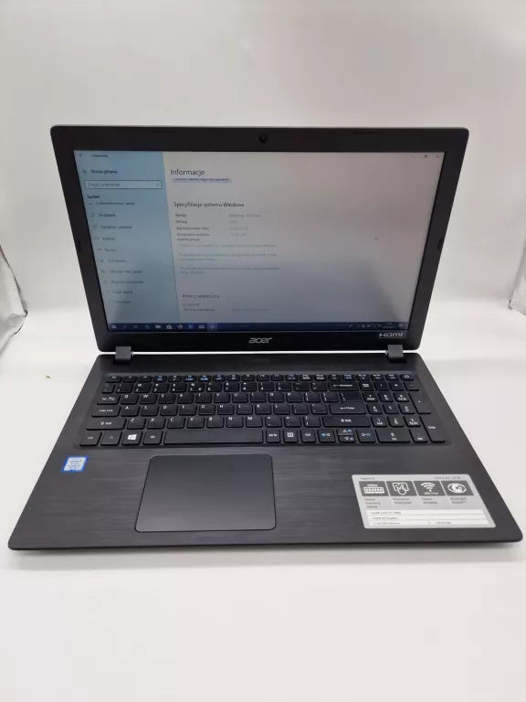 LAPTOP ACER ASPIRE 3 IC-I37020U 4/256GB SSD W10