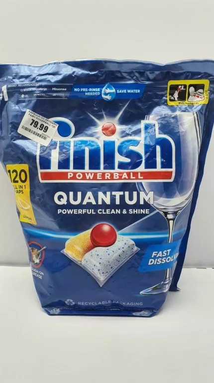 TABLETKI DO ZMYWARKI FINISH QUANTUM 120 SZT LEMON
