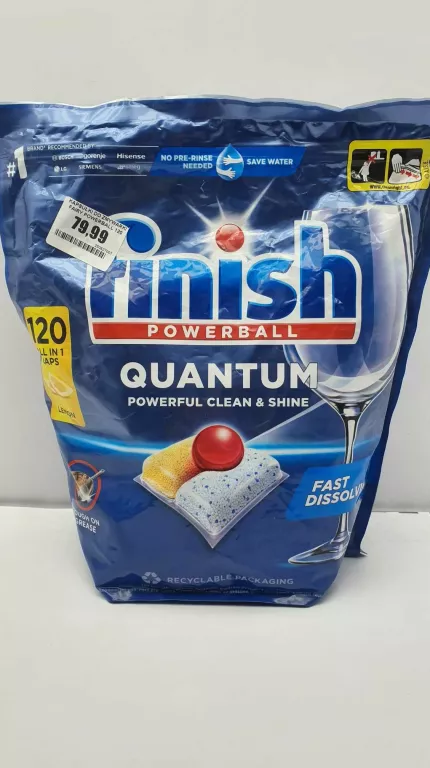 TABLETKI DO ZMYWARKI FINISH QUANTUM 120 SZT LEMON