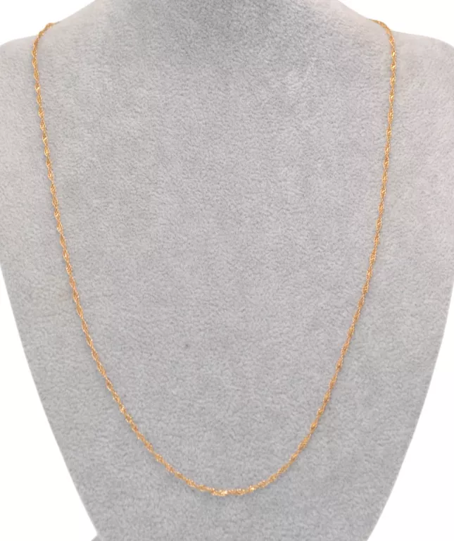 ŚLICZNY ZŁOTY ŁAŃCUSZEK PR. 585 2.40G 52 CM