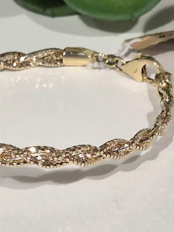 BRANSOLETKA ZŁOTA WARKOCZ 585 6,05G
