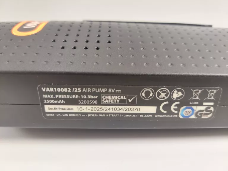 POMPKA ELEKTRYCZNA VARO VAR10082/23 8V / 2000 MAH
