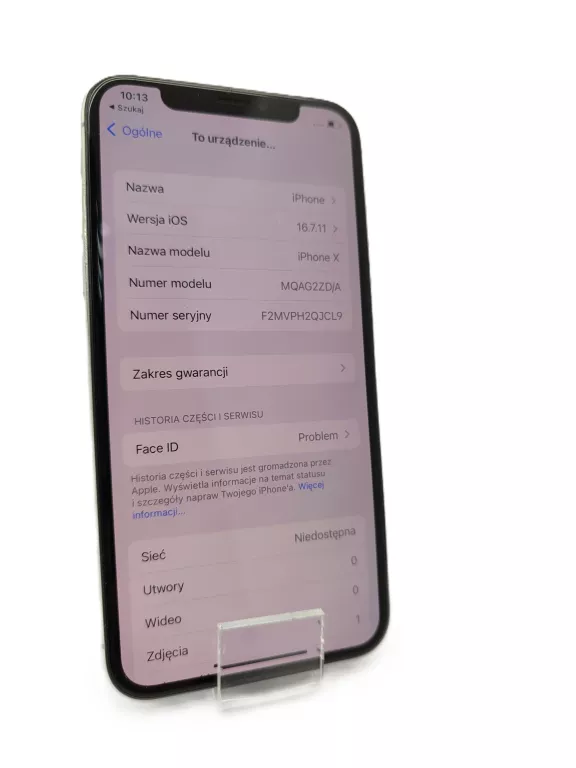 APPLE IPHONE X 256GB SILVER SREBRNY
