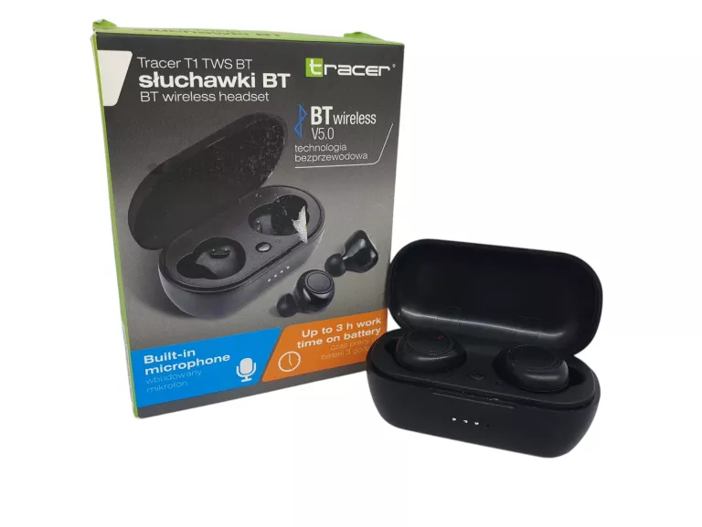 SŁUCHAWKI TRACER T1 TWS BT BLUETOOTH