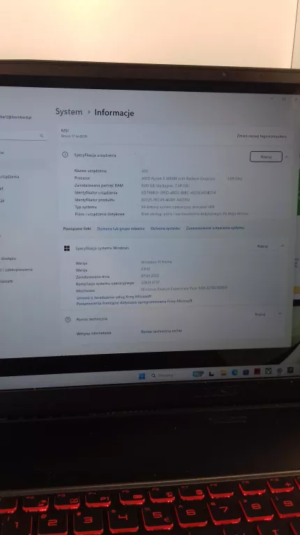 LAPTOP MSI BRAVO 17 RYZEN